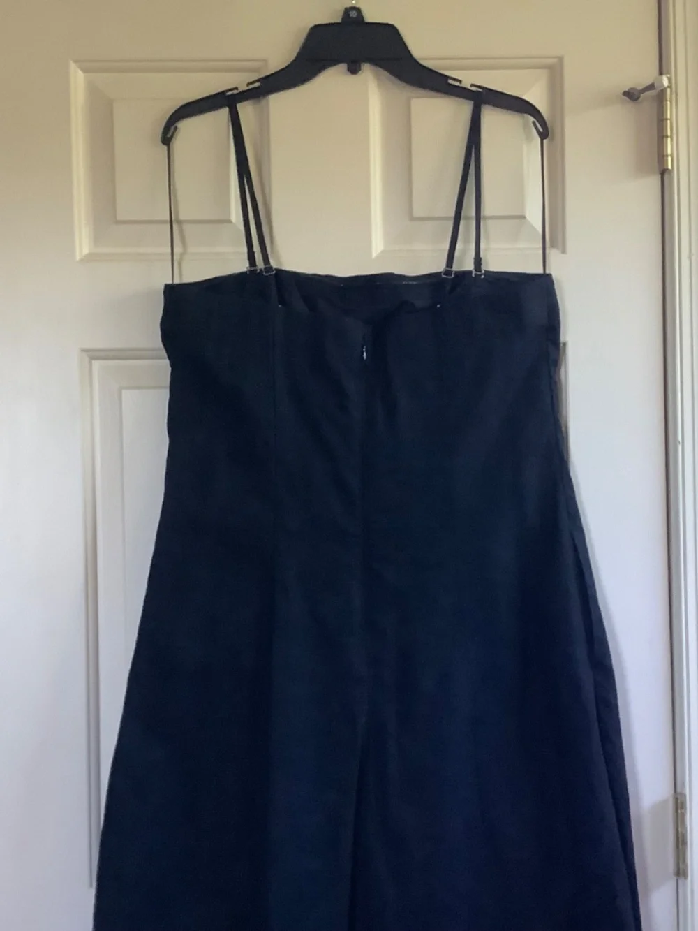 Abercrombie & Fitch Linen Blend Maxi Dress Detachable Straps & Pockets Black SZL